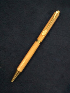 Slim Pen and Mechanical Pencil Set in 24 kt Gold Finish