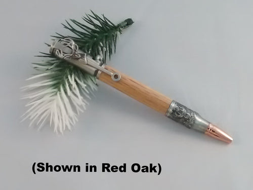 Hand-turned Antique Pewter Deer Hunter Pen