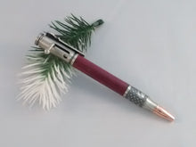 Load image into Gallery viewer, Hand-Turned Salute-the-Troops Pen with Purple Heart Wood